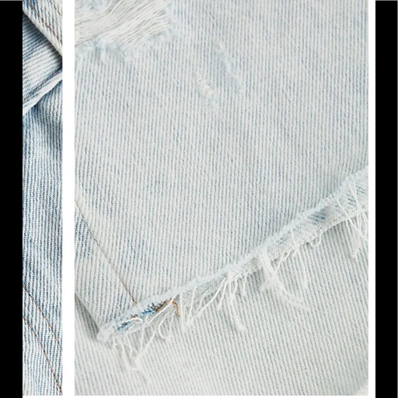 EXPRESS Crossover Waistband Boyfriend Jean Shorts NWT - Picture 7 of 14